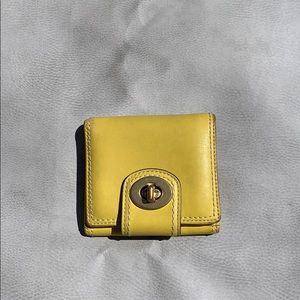 TAGS Coach leather French Purse Wallet